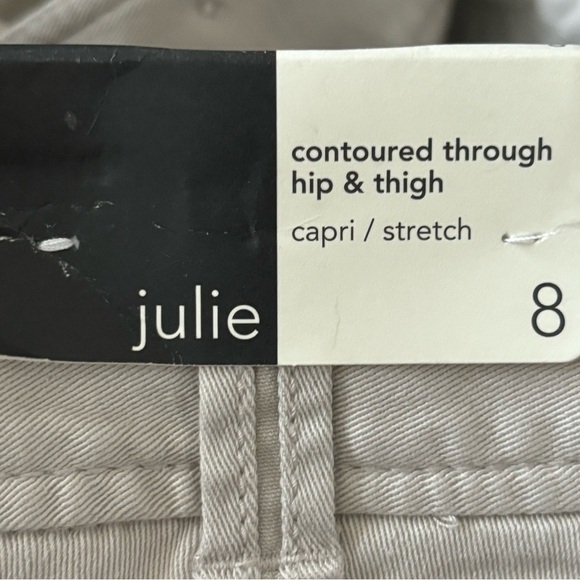 Loft Julie capris new with tags women size 8. Khaki capris. NEW! - Picture 6 of 9
